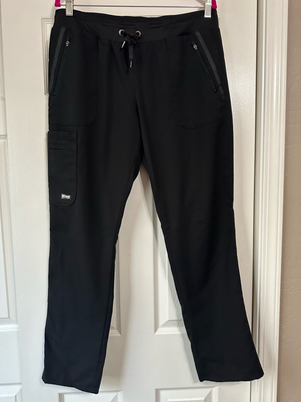 Women’s Black Drawstring Utility Scrub Pants